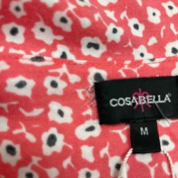 Cosabella Women’s Medium Pink Floral Short Sleeve Pajama Top Sleepwear NWT - Picture 5 of 5